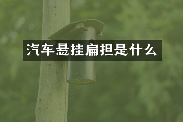 汽车悬挂扁担是什么