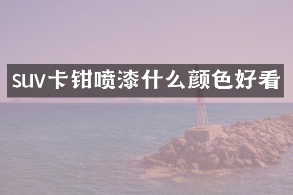 suv卡钳喷漆什么颜色好看