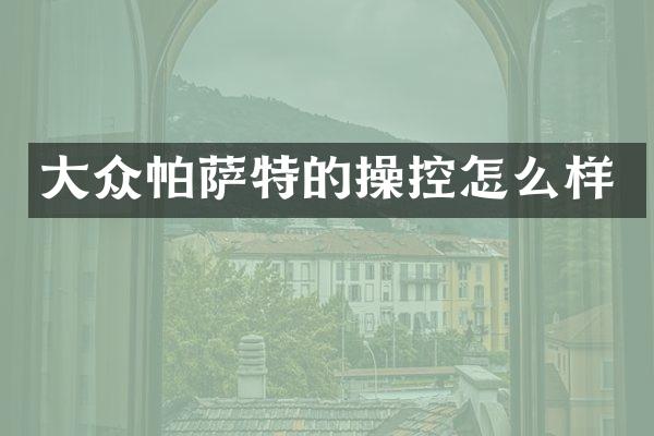 大众帕萨特的操控怎么样