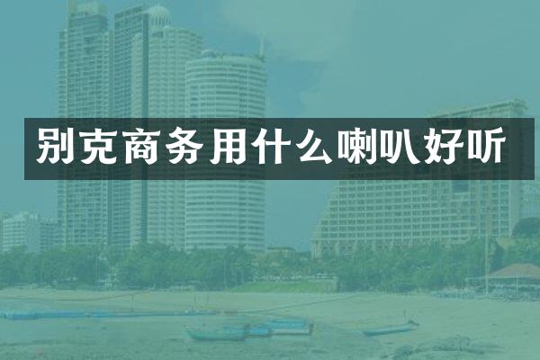 别克商务用什么喇叭好听