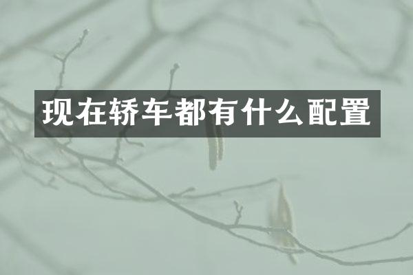 现在轿车都有什么配置