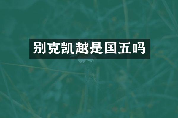 别克凯越是国五吗