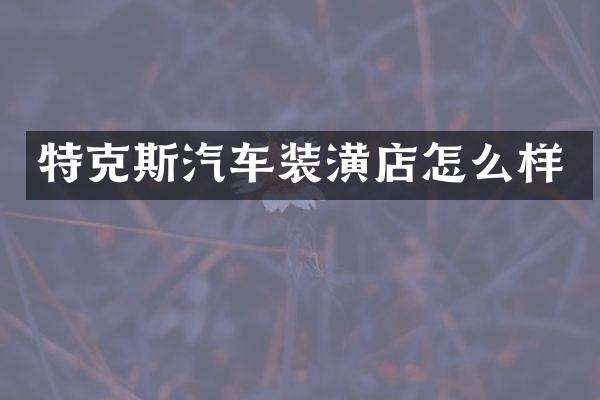 特克斯汽车装潢店怎么样