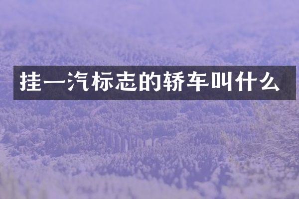 挂一汽标志的轿车叫什么