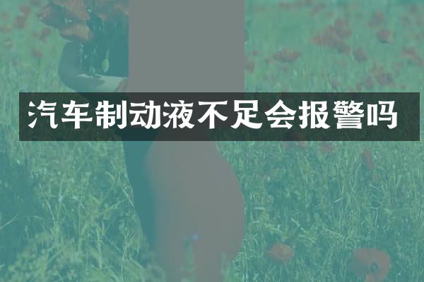 汽车制动液不足会报警吗
