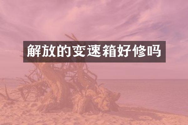 解放的变速箱好修吗