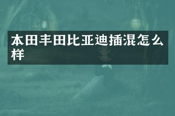 本田丰田比亚迪插混怎么样
