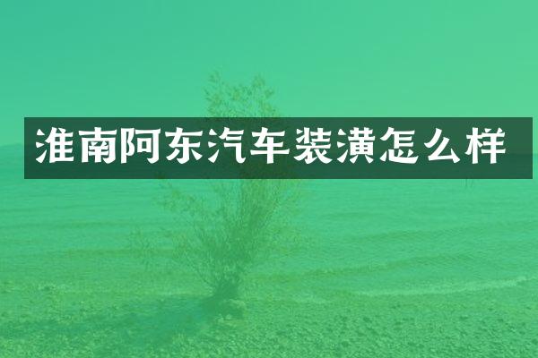 淮南阿东汽车装潢怎么样