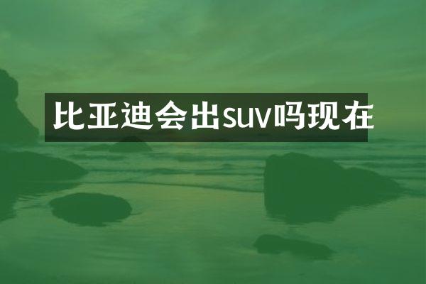 比亚迪会出suv吗现在