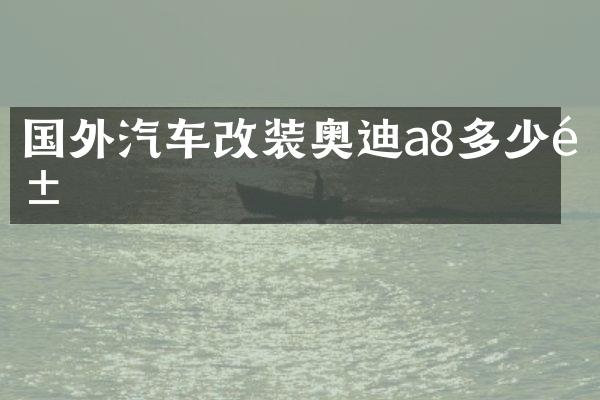 国外汽车改装奥迪a8多少钱