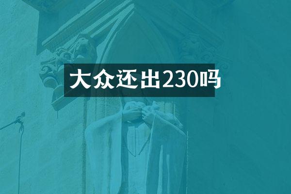 大众还出230吗