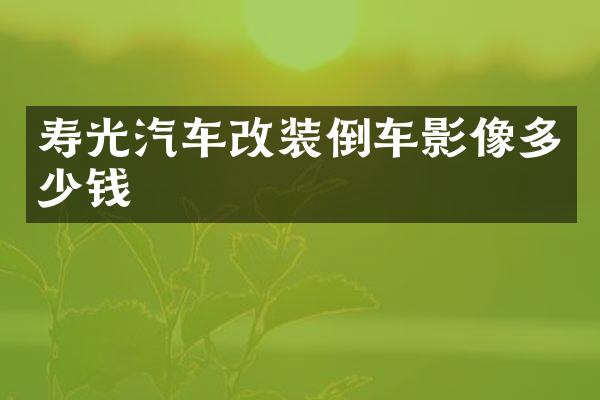 寿光汽车改装倒车影像多少钱