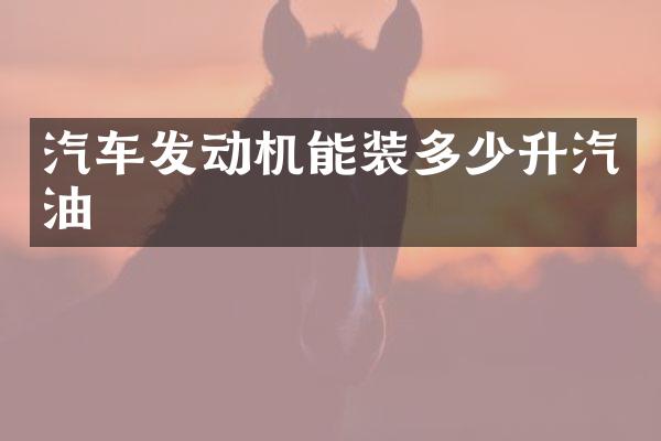 汽车发动机能装多少升汽油