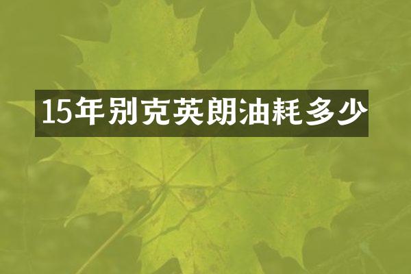 15年别克英朗油耗多少