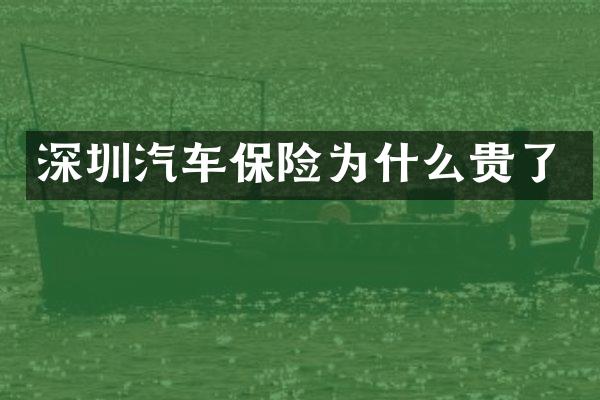 深圳汽车保险为什么贵了