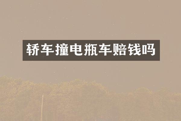 轿车撞电瓶车赔钱吗
