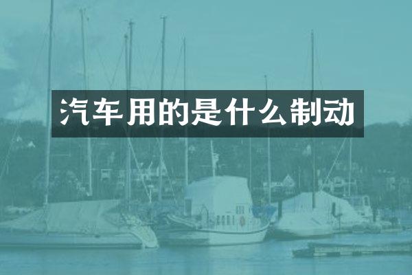 汽车用的是什么制动