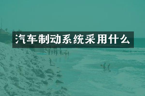 汽车制动系统采用什么