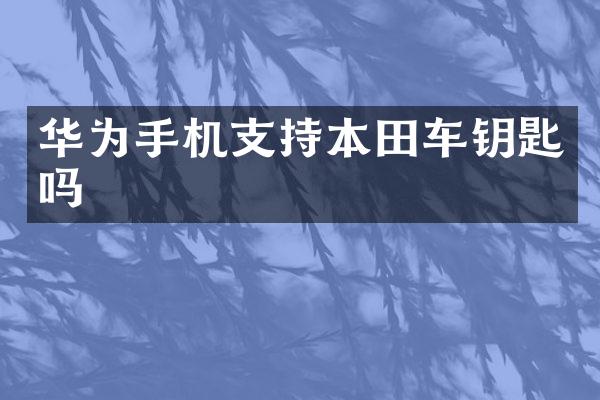 华为手机支持本田车钥匙吗