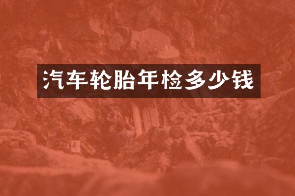 汽车轮胎年检多少钱
