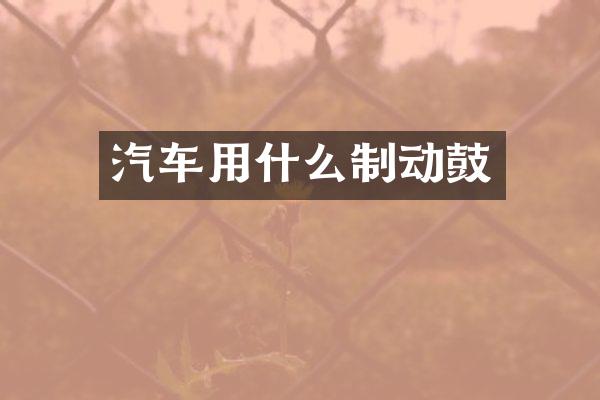汽车用什么制动鼓