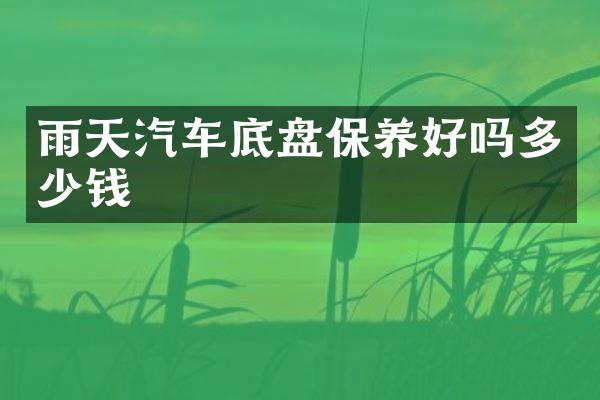 雨天汽车底盘保养好吗多少钱