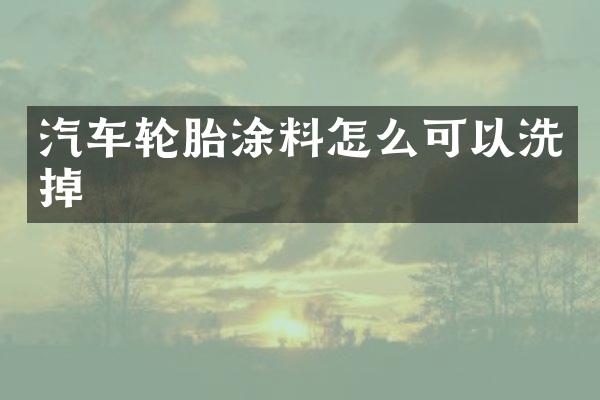 汽车轮胎涂料怎么可以洗掉