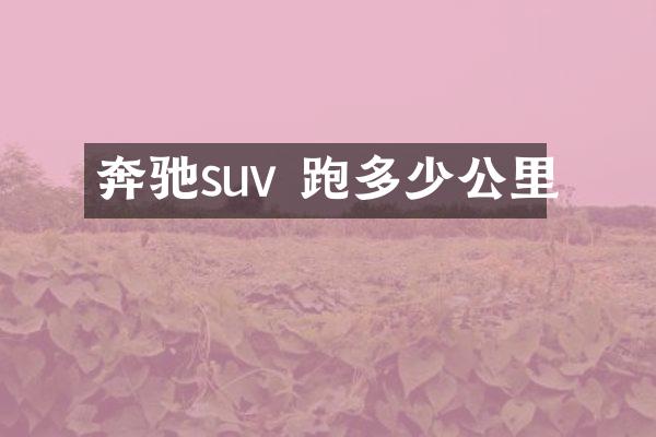 奔驰suv 跑多少公里