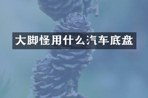 大脚怪用什么汽车底盘