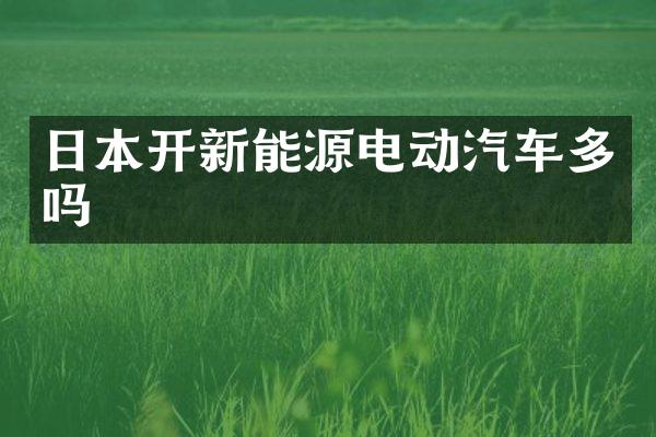 日本开新能源电动汽车多吗
