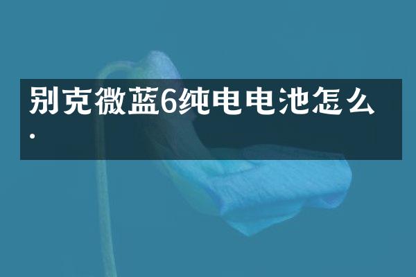 别克微蓝6纯电电池怎么样