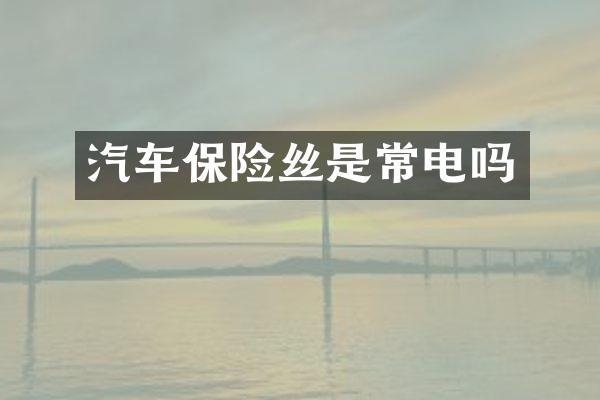汽车保险丝是常电吗