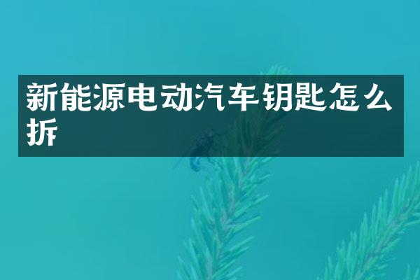 新能源电动汽车钥匙怎么拆