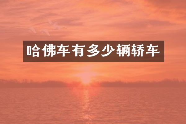 哈佛车有多少辆轿车
