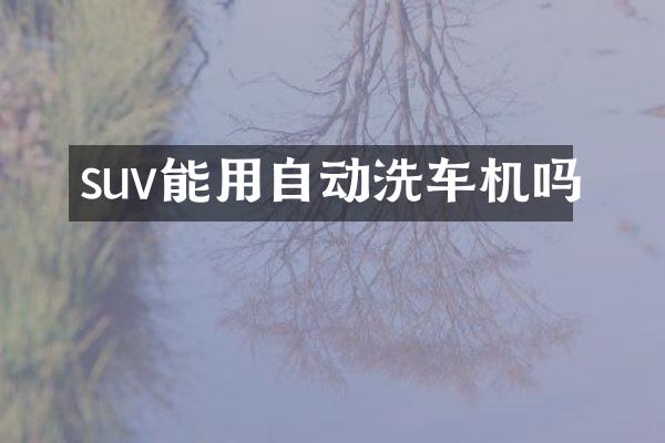 suv能用自动洗车机吗