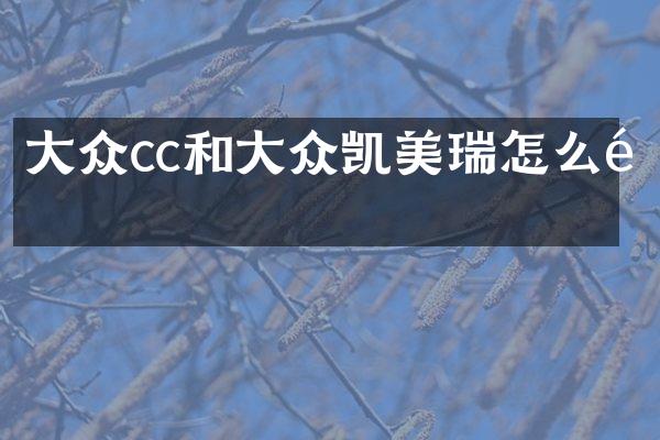 大众cc和大众凯美瑞怎么选