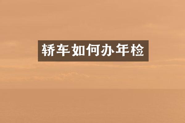 轿车如何办年检