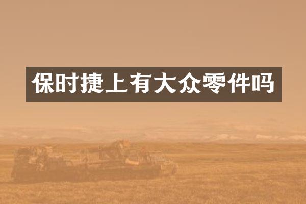 保时捷上有大众零件吗