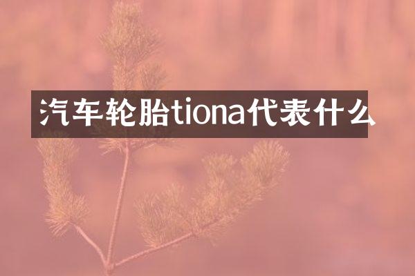 汽车轮胎tiona代表什么