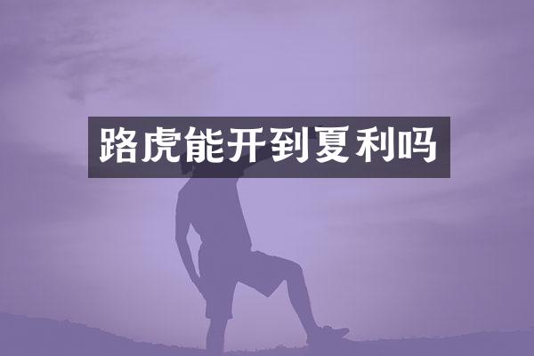 路虎能开到夏利吗