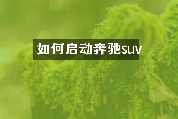 如何启动奔驰suv