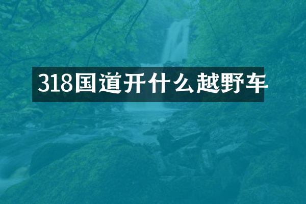 318国道开什么越野车