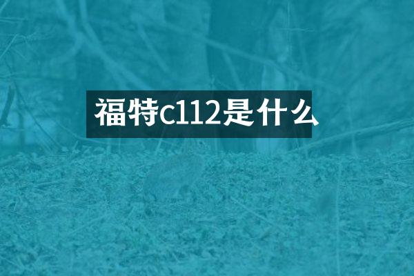 福特c112是什么
