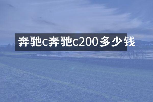 奔驰c奔驰c200多少钱
