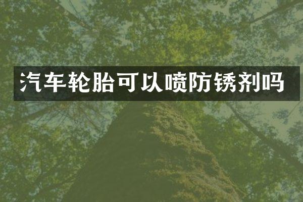 汽车轮胎可以喷防锈剂吗