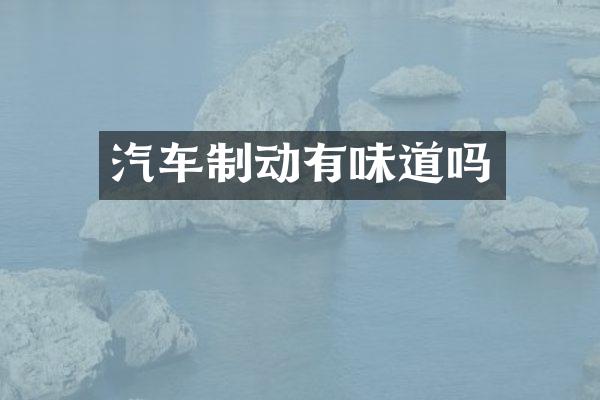 汽车制动有味道吗