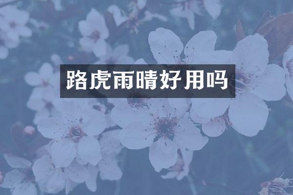 路虎雨晴好用吗