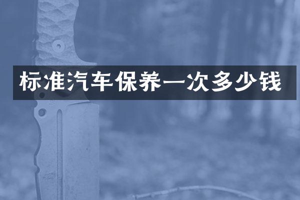 标准汽车保养一次多少钱