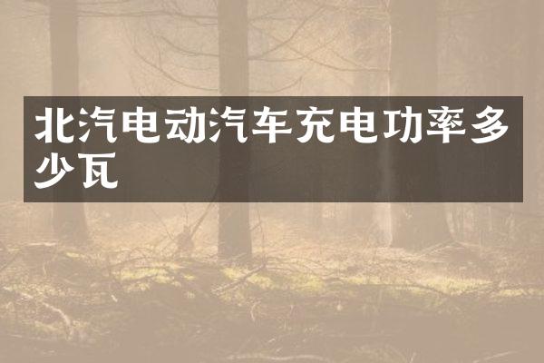 北汽电动汽车充电功率多少瓦