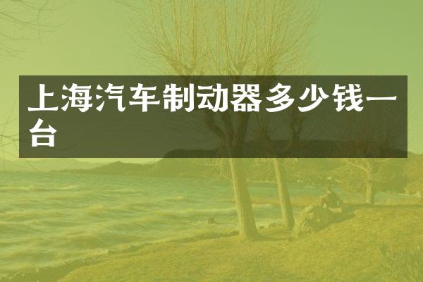 上海汽车制动器多少钱一台